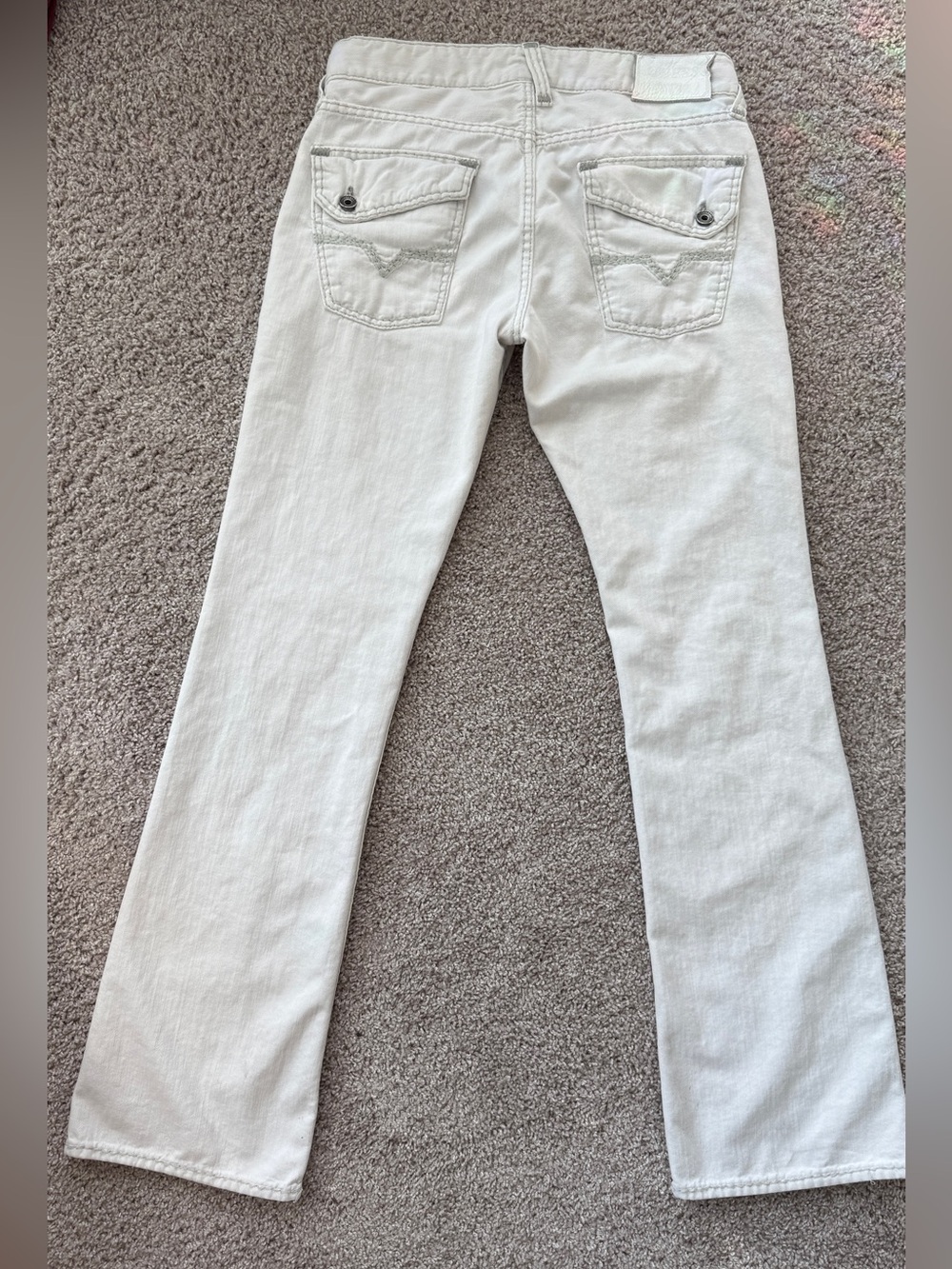 Guess Designer Denim White Slim Boot Jeans